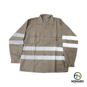camisa de gabardina con cinta reflectiva | textil nomaro