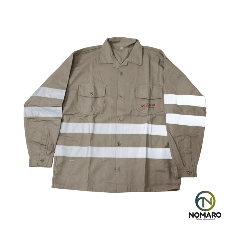 camisa de gabardina con cinta reflectiva | textil nomaro