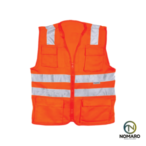 chaleco reflectivo con h hormada y 4 bolsillos | textil nomaro